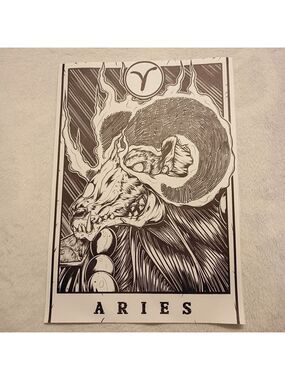 2/$10 Aries Zodiac Canvas Art Print